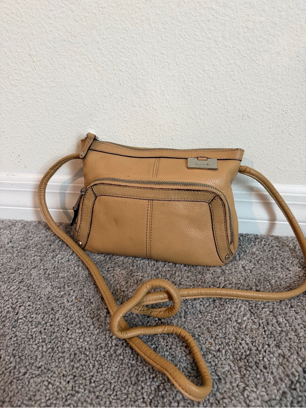 Tan Leather Crossbody Bag